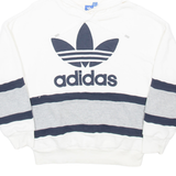ADIDAS Womens White Hoodie UK 10