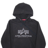 ALPHA INDUSTRIES Mens Black Hoodie M