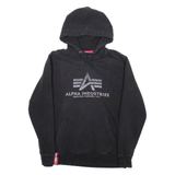 ALPHA INDUSTRIES Mens Black Hoodie M