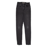 LEVI'S 721 High Rise Womens Jeans Black Slim Skinny W24 L32