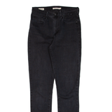 LEVI'S 721 High Rise Womens Jeans Black Slim Skinny W28 L32