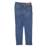 LEVI'S 721 Distressed High Rise Womens Jeans Blue Slim Skinny W28 L26