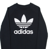 ADIDAS ORIGINALS Womens Sweatshirt Black UK 10
