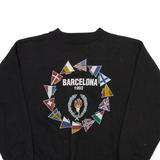 Barcelona 1992 Mens Sweatshirt Black 90s M