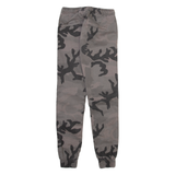 URBAN CLASSICS Camo Jogger Style Mens Trousers Grey Relaxed Tapered W24 L29