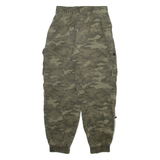 FB SISTER Camo Cargo Womens Trousers Green Relaxed Tapered W26 L26