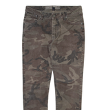 SMOG Camo Mens Trousers Grey Slim Straight W33 L32