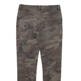 SMOG Camo Mens Trousers Grey Slim Straight W33 L32