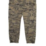 FSBN Camo Cargo Mens Trousers Beige Relaxed Tapered W32 L28