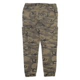 FSBN Camo Cargo Mens Trousers Beige Relaxed Tapered W32 L28