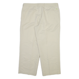 BOSS Mens Trousers Cream Regular Straight Viscose W38 L28