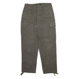 Cargo Mens Trousers Grey Regular Straight W32 L29
