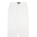 DICKIES Carpenter Mens Trousers White Regular Straight W26 L28