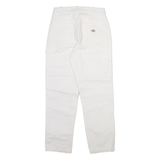 DICKIES Carpenter Mens Trousers White Regular Straight W26 L28