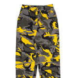 Camo Cargo Womens Trousers Yellow Regular Tapered W23 L27