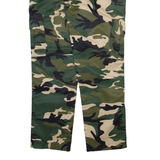 Camo Cargo Mens Trousers Green Regular Straight W34 L27