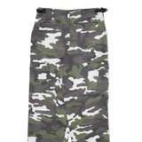 Camo Cargo Mens Trousers Green Regular Straight W26 L26