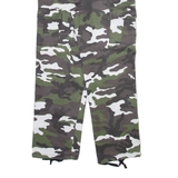 Camo Cargo Mens Trousers Green Regular Straight W26 L26