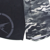 REEBOK Mens Sports Shorts Black Camouflage XL W34