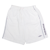 UMBRO Mesh Lined Mens Swimming Shorts White 2XL W30