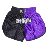 BLITZ Martial Arts Mens Sports Shorts Purple Colourblock XL W30