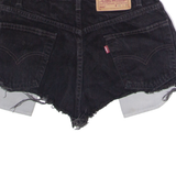 LEVI'S Altered 505 Womens Denim Shorts Black 90s M W30