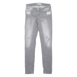 LEVI'S Low Rise Womens Jeans Grey Slim Skinny Stone Wash W25 L32