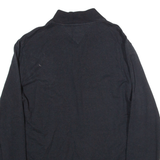 TOMMY HILFIGER Mens Sweatshirt Black 1/4 Zip L