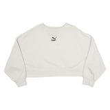 PUMA Cropped Womens Sweatshirt Beige M