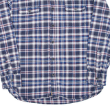 JACHS Mens Flannel Shirt Blue Check Long Sleeve L