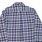 JACHS Mens Flannel Shirt Blue Check Long Sleeve L