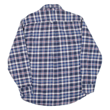 JACHS Mens Flannel Shirt Blue Check Long Sleeve L