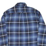 JACHS Mens Flannel Shirt Blue Check Long Sleeve M