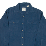 REDHEAD Mens Flannel Shirt Blue Long Sleeve M