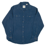 REDHEAD Mens Flannel Shirt Blue Long Sleeve M