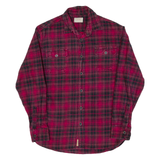 JACHS Mens Flannel Shirt Pink Check Long Sleeve M