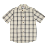 CARHARTT Relaxed Fit Mens Worker Shirt Beige Check M