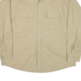 REDHEAD Mens Flannel Shirt Beige 90s Long Sleeve XL