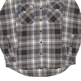 REDHEAD Mens Flannel Shirt Grey Check Long Sleeve M
