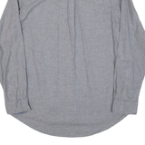 WOOLRICH Mens Flannel Shirt Grey Long Sleeve L