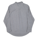 WOOLRICH Mens Flannel Shirt Grey Long Sleeve L