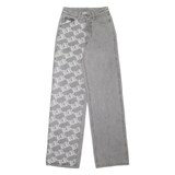 KARL KANI Womens Jeans Grey Loose Straight W26 L35