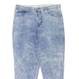 DRIVER Womens Jeans Blue Regular Mom Acid Wash W35 L28