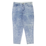 DRIVER Womens Jeans Blue Regular Mom Acid Wash W35 L28