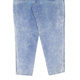 DRIVER Womens Jeans Blue Regular Mom Acid Wash W35 L28