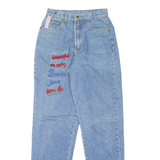 BASIC Womens Jeans Blue Regular Mom 90s W24 L32