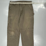 Carhartt Carpenter Trousers - 36W 34L Khaki Cotton