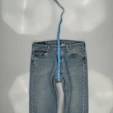 501 Levis Jeans - 33W 34L Light Wash Cotton
