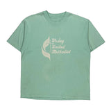 Single Stitch Wesley United Methodist Unbranded T-Shirt - Large Green Cotton