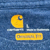 Carhartt T-Shirt - Large Blue Cotton